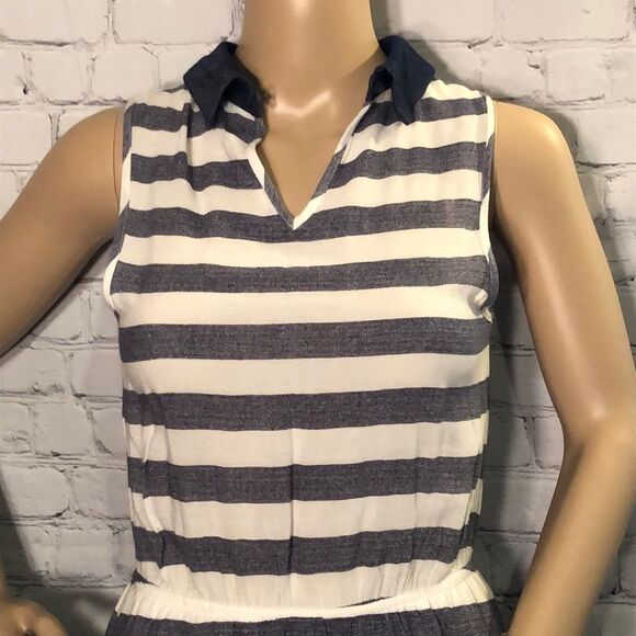 Monteau Nautical Style Striped Sleeveless Dress Small - Picture 4 of 10
